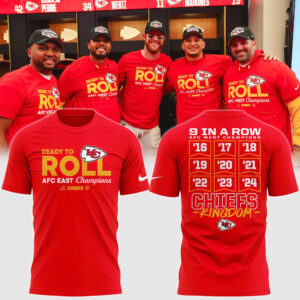 Unisex's Nike Red Kansas City Chiefs 2024 AFC West Division Champions Locker Room Trophy Collection Tee