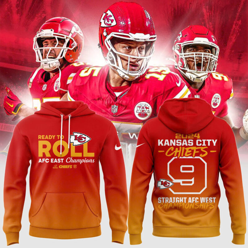Men's Nike Kansas City Chiefs 2024 AFC West Division Champions Locker Room Trophy Pullover Hoodie