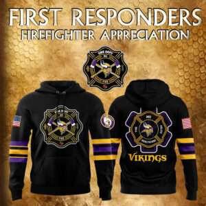 Minnesota Vikings x 2024 Firefighter Appreciation Night Premium Limited Pullover Hoodie