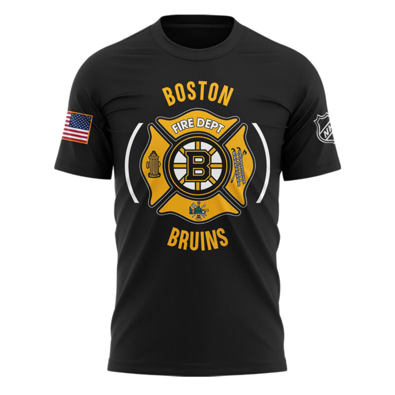 Boston Bruins x 2024 Firefighter Appreciation Night Premium Limited Tee - Image 2