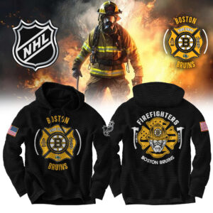 Boston Bruins x 2024 Firefighter Appreciation Night Premium Limited Waffle Hoodie
