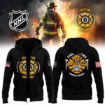 Boston Bruins x 2024 Firefighter Appreciation Night Premium Limited Pullover Zip Hoodie