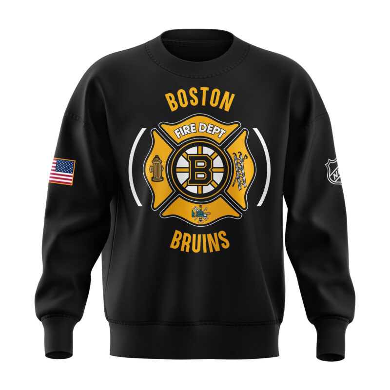 Boston Bruins x 2024 Firefighter Appreciation Night Premium Limited Sweatshirt - Image 2