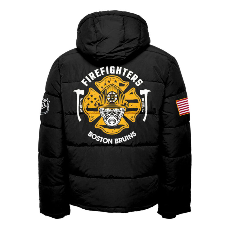 Boston Bruins x 2024 Firefighter Appreciation Night Premium Limited Down Jacket - Image 3