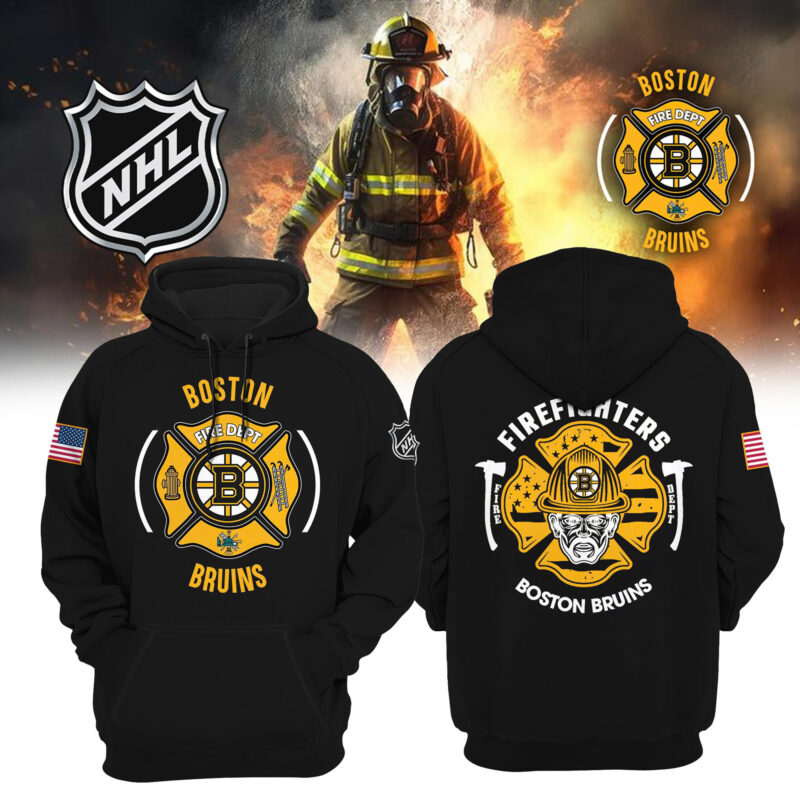 Women’s Boston Bruins x 2024 Firefighter Appreciation Night Premium Limited Pullover Hoodie
