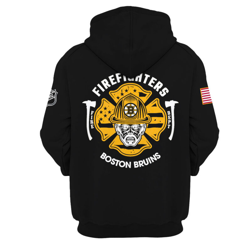 Women’s Boston Bruins x 2024 Firefighter Appreciation Night Premium Limited Pullover Hoodie - Image 3