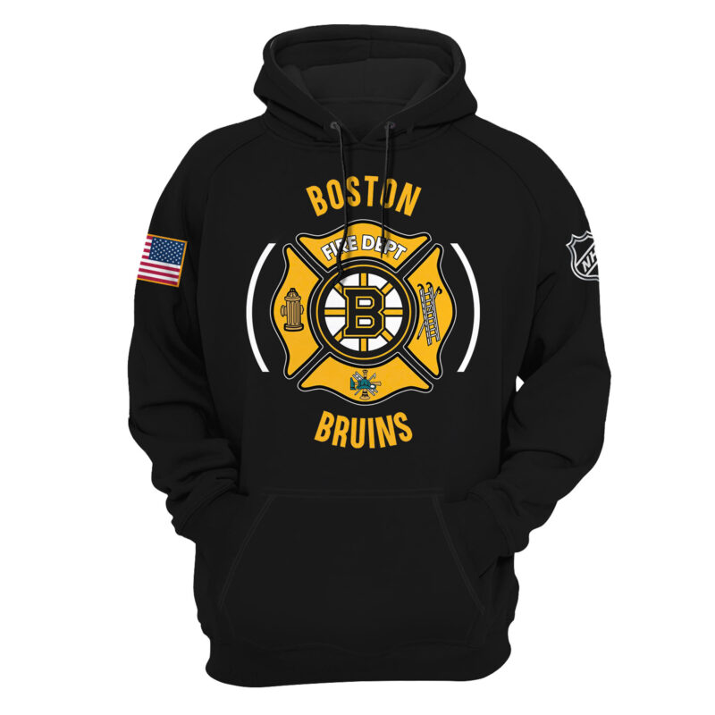 Women’s Boston Bruins x 2024 Firefighter Appreciation Night Premium Limited Pullover Hoodie - Image 2