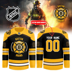 Boston Bruins x 2024 Firefighter Appreciation Night Premium Limited Personalized Jersey