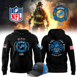 Detroit Lions x 2024 Firefighter Appreciation Night Premium Limited Pullover Hoodie V2