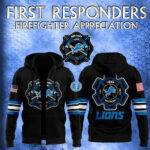 Unisex's Detroit Lions x 2024 Firefighter Appreciation Night Premium Limited Pullover Zip Hoodie