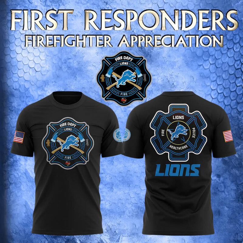 Detroit Lions x 2024 Firefighter Appreciation Night Premium Limited Tee
