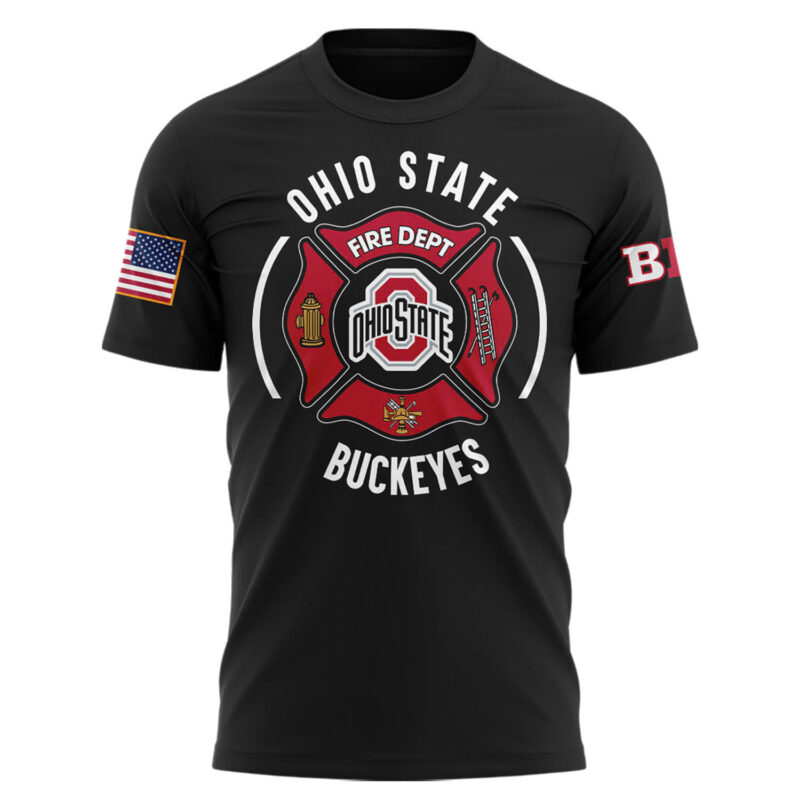 Ohio State Buckeyes x 2024 Firefighter Appreciation Night Premium Limited Tee - Image 2