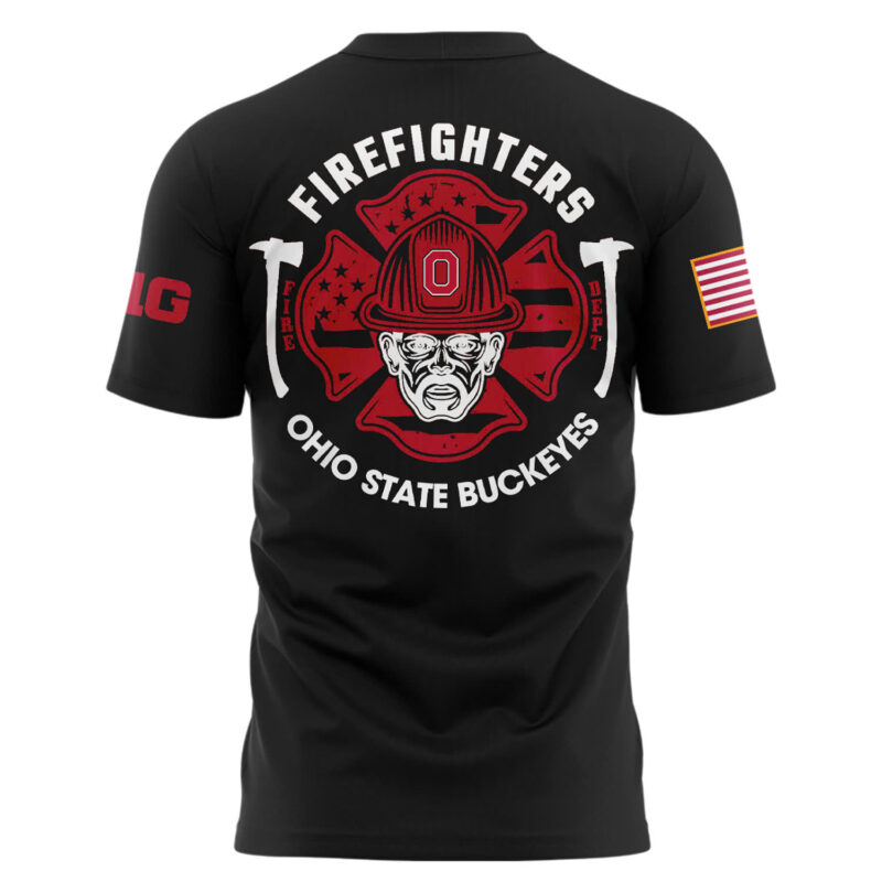 Ohio State Buckeyes x 2024 Firefighter Appreciation Night Premium Limited Tee - Image 3
