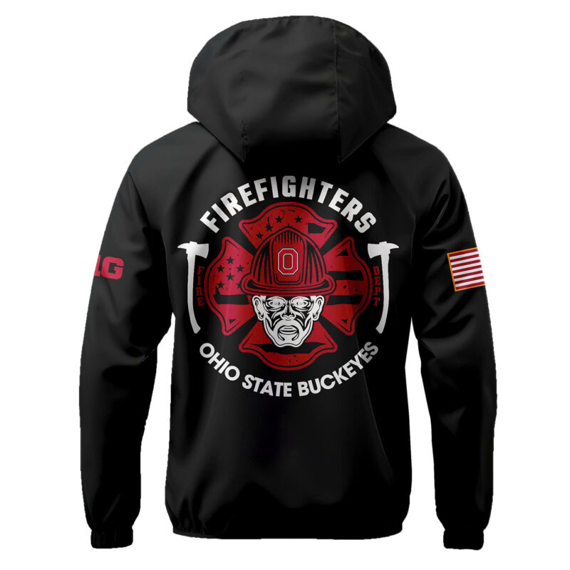 Ohio State Buckeyes x 2024 Firefighter Appreciation Night Premium Limited Pullover Wind Jacket - Image 3