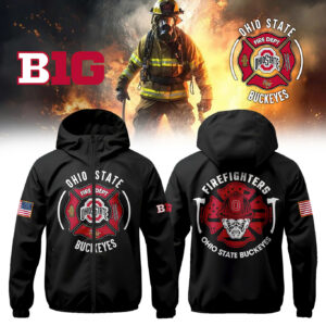 Ohio State Buckeyes x 2024 Firefighter Appreciation Night Premium Limited Pullover Wind Jacket