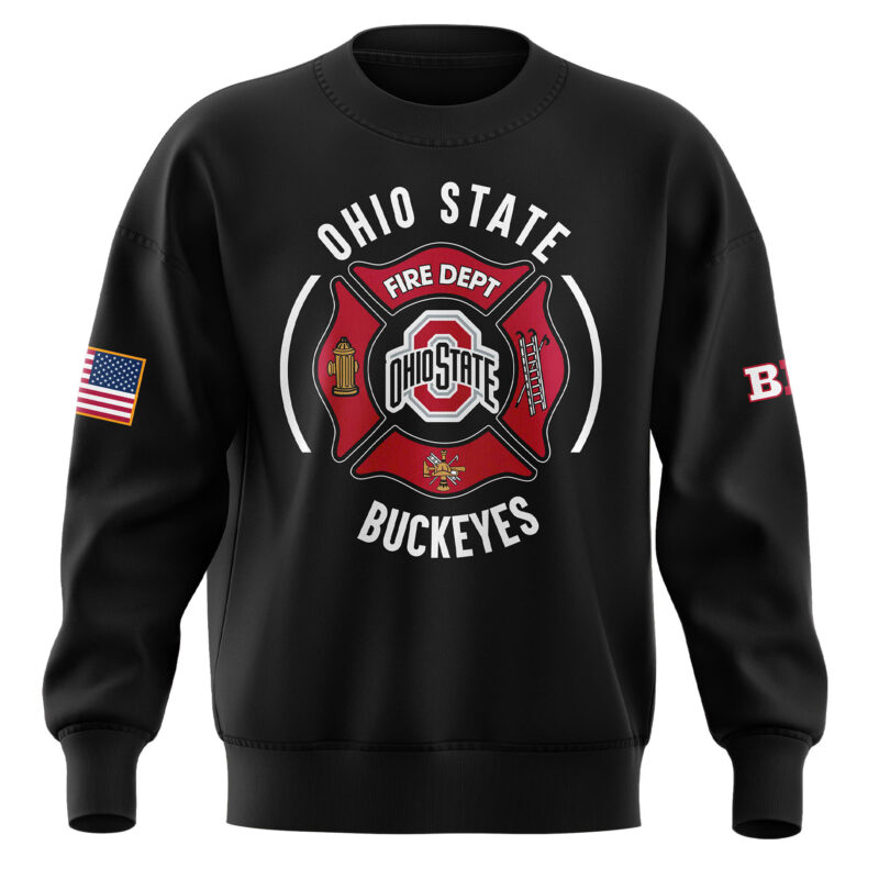 Ohio State Buckeyes x 2024 Firefighter Appreciation Night Premium Limited Sweatshirt - Image 2