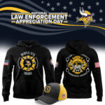 Men's Minnesota Vikings 2024 First Responders Law Enforcement Appreciation Day Premium Limited Pullover Hoodie