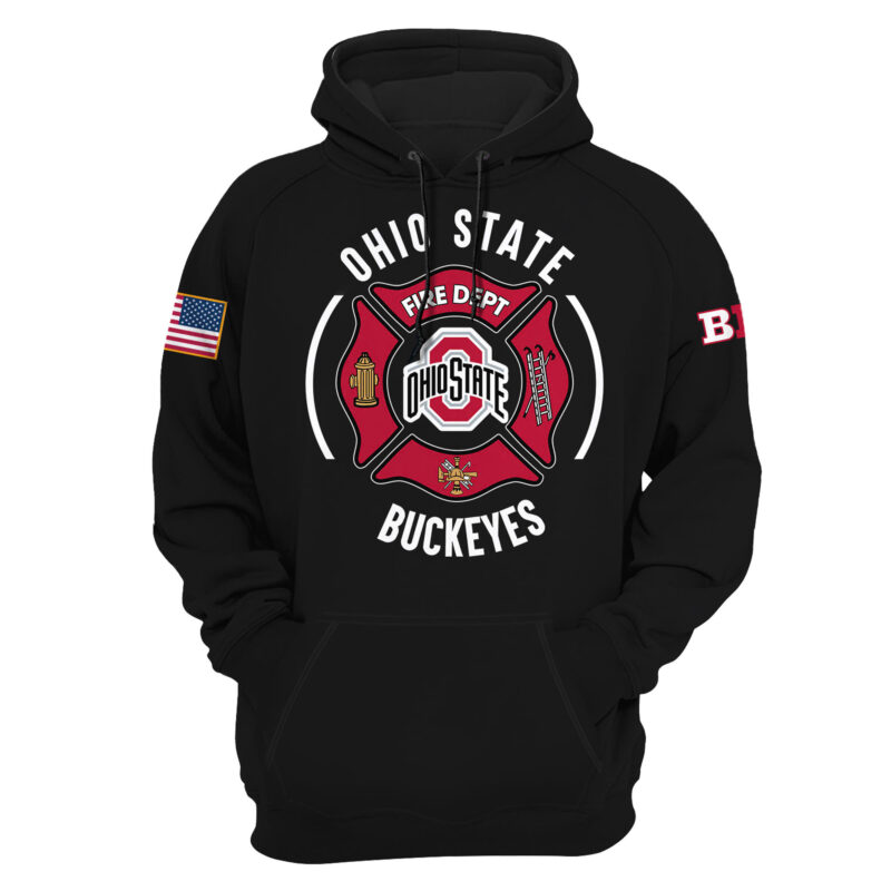 Women’s Ohio State Buckeyes x 2024 Firefighter Appreciation Night Premium Limited Pullover Hoodie - Image 2