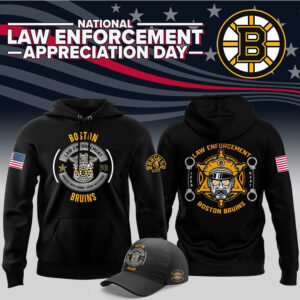 Boston Bruins 2024 Law Enforcement Appreciation Day Premium Limited Pullover Hoodie