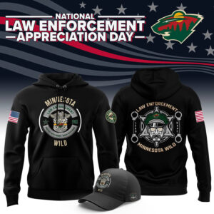 Minnesota Wild 2024 Law Enforcement Appreciation Day Premium Limited Pullover Hoodie