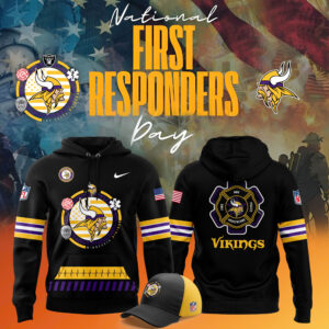 Men's Nike Minnesota Vikings NFL 2024 National First Responders Day Premium Limited Pullover Hoodie