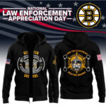Unisex's Boston Bruins 2024 Law Enforcement Appreciation Day Premium Limited Pullover Zip Hoodie