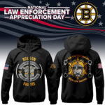 Boston Bruins 2024 Law Enforcement Appreciation Day Premium Limited Pullover Wind Jacket