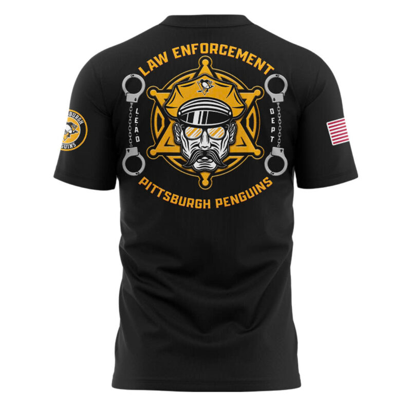 Pittsburgh Penguins 2024 Law Enforcement Appreciation Day Premium Limited Tee - Image 3