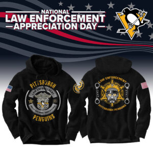 Unisex’s Pittsburgh Penguins 2024 Law Enforcement Appreciation Day Limited Pullover Waffle Hoodie