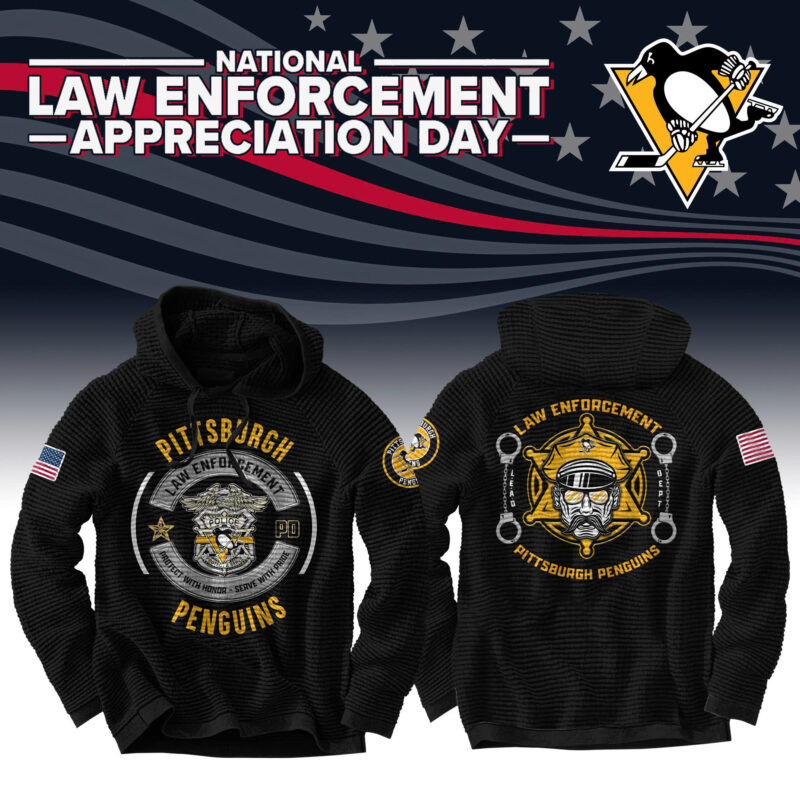 Unisex’s Pittsburgh Penguins 2024 Law Enforcement Appreciation Day Limited Pullover Waffle Hoodie