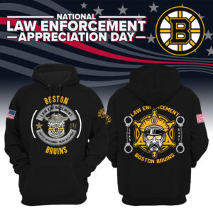 Women’s Boston Bruins 2024 Law Enforcement Appreciation Day Premium Limited Pullover Hoodie