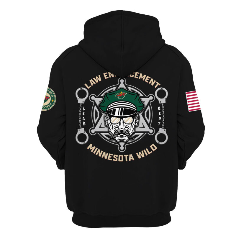 Women’s Minnesota Wild 2024 First Responders Law Enforcement Appreciation Day Premium Limited Pullover Hoodie - Image 3