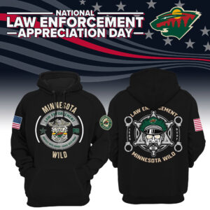 Women’s Minnesota Wild 2024 First Responders Law Enforcement Appreciation Day Premium Limited Pullover Hoodie
