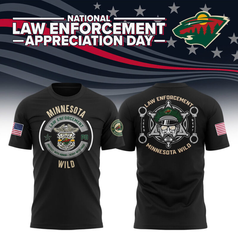 Minnesota Wild 2024 First Responders Law Enforcement Appreciation Day Premium Limited Tee