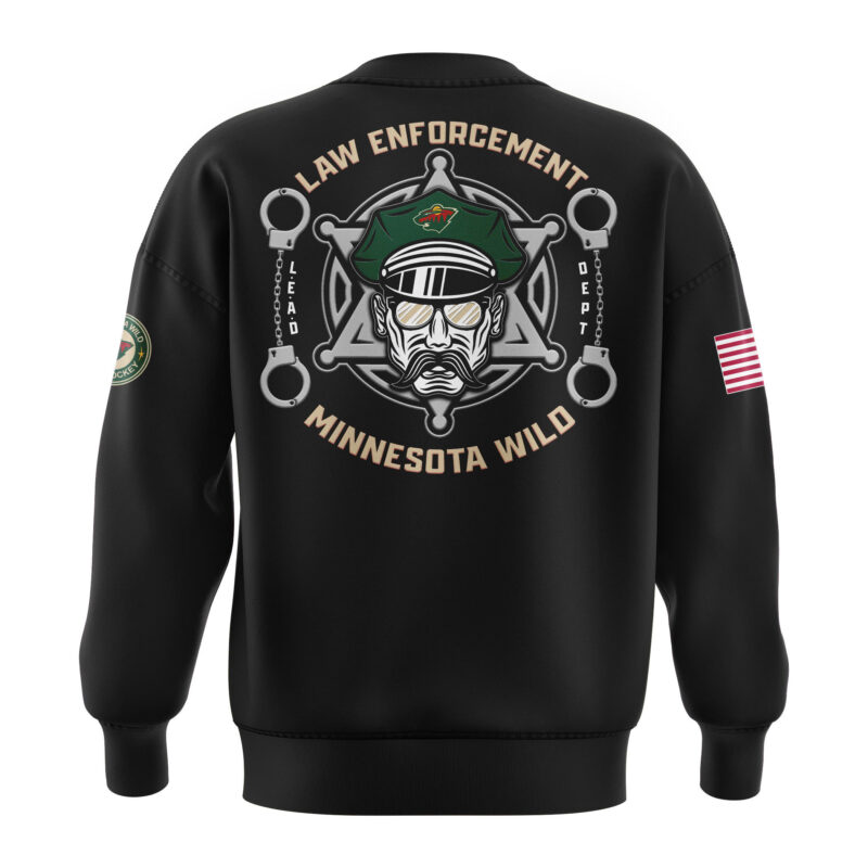 Minnesota Wild 2024 First Responders Law Enforcement Appreciation Day Premium Limited Sweatshirt - Image 3