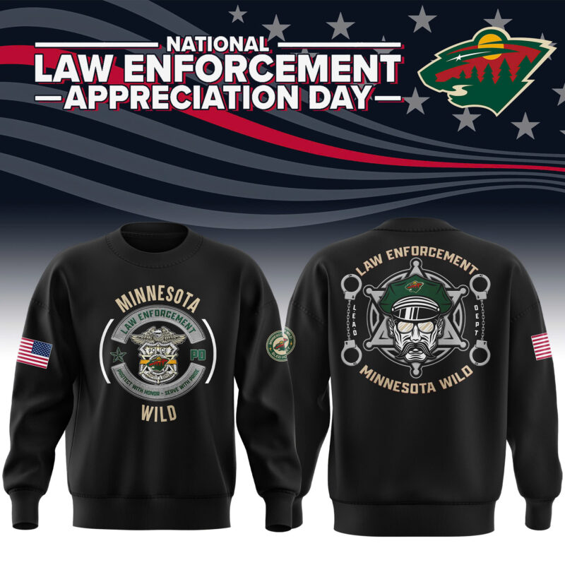 Minnesota Wild 2024 First Responders Law Enforcement Appreciation Day Premium Limited Sweatshirt