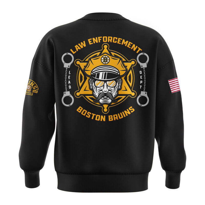 Boston Bruins 2024 First Responders Law Enforcement Appreciation Day Premium Limited Sweatshirt - Image 3