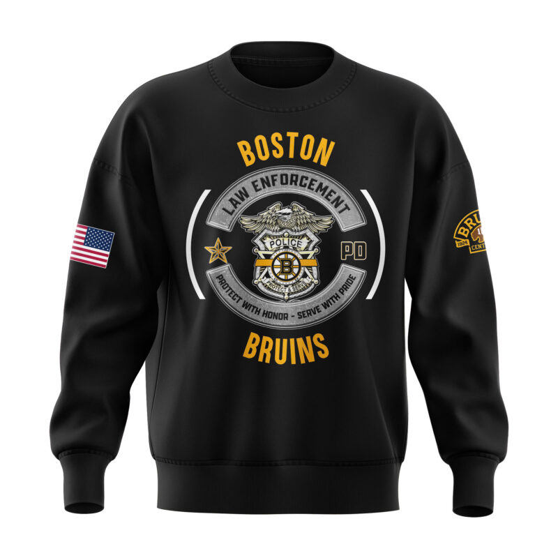 Boston Bruins 2024 First Responders Law Enforcement Appreciation Day Premium Limited Sweatshirt - Image 2