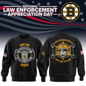 Boston Bruins 2024 First Responders Law Enforcement Appreciation Day Premium Limited Sweatshirt