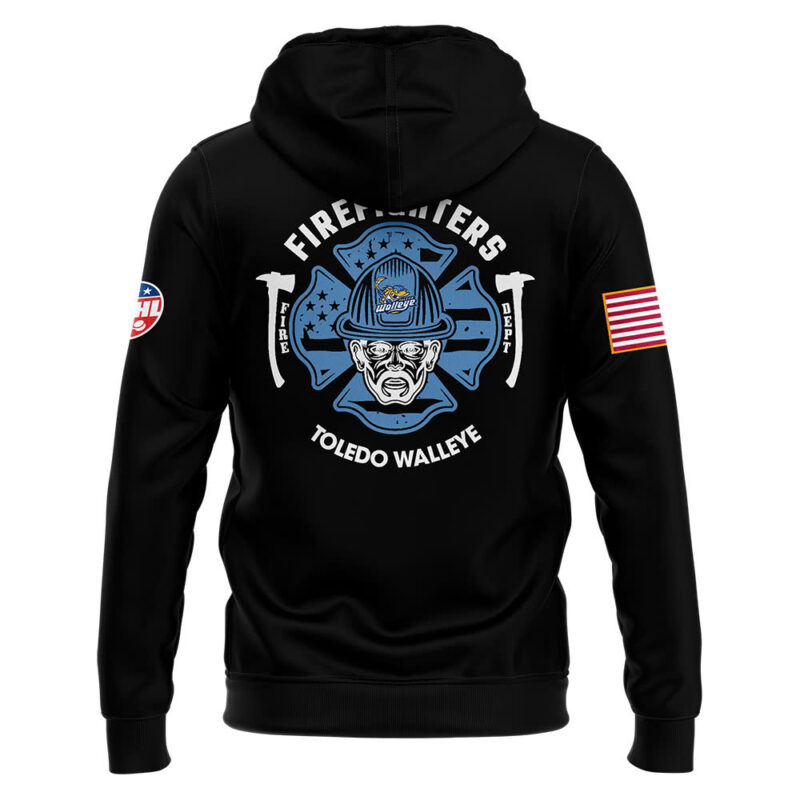 Toledo Walleye x Firefighter Appreciation Night Premium Limited Pullover Hoodie - Image 2