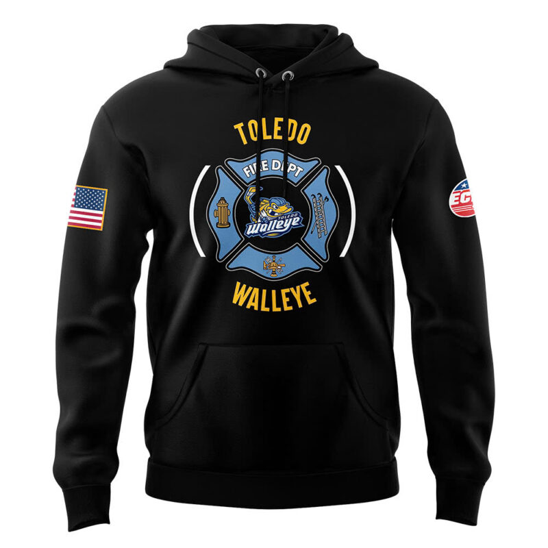 Toledo Walleye x Firefighter Appreciation Night Premium Limited Pullover Hoodie - Image 3