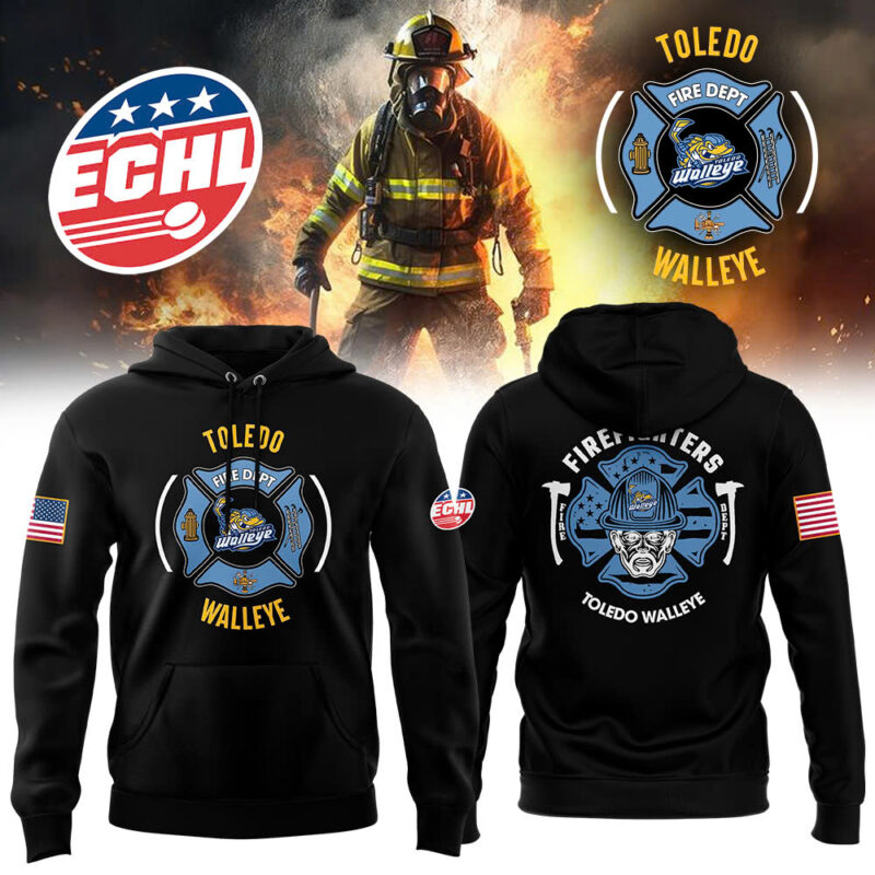 Toledo Walleye x Firefighter Appreciation Night Premium Limited Pullover Hoodie