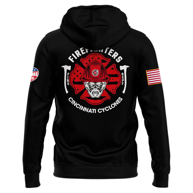 Cincinnati Cyclones x Firefighter Appreciation Night Premium Limited Pullover Hoodie - Image 3