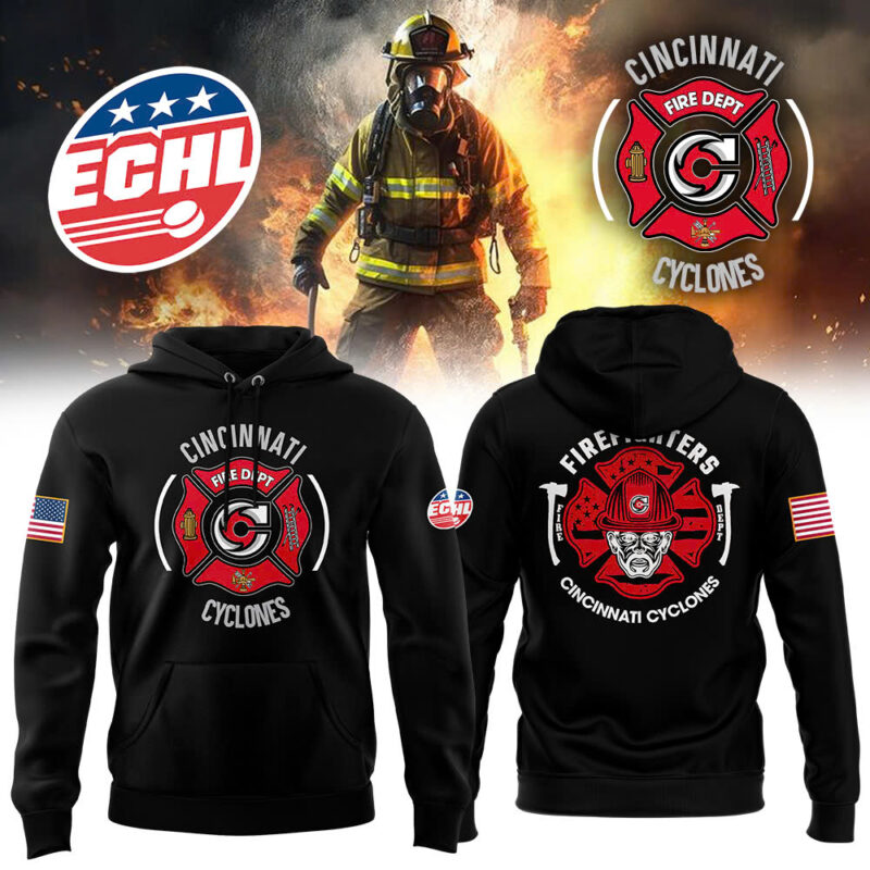Cincinnati Cyclones x Firefighter Appreciation Night Premium Limited Pullover Hoodie