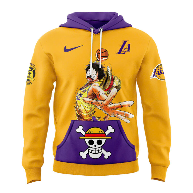 Limited_Los Angeles Lakers "One Piece Night" Hoodie - Image 2