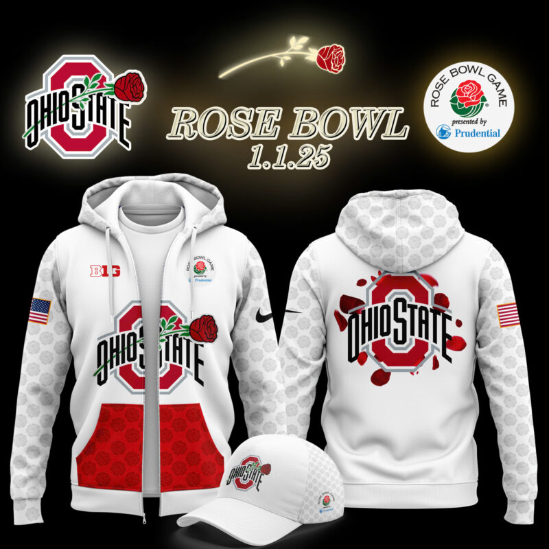 Limited Ohio State Buckeyes x Rose Bowl Game Zip Hoodie