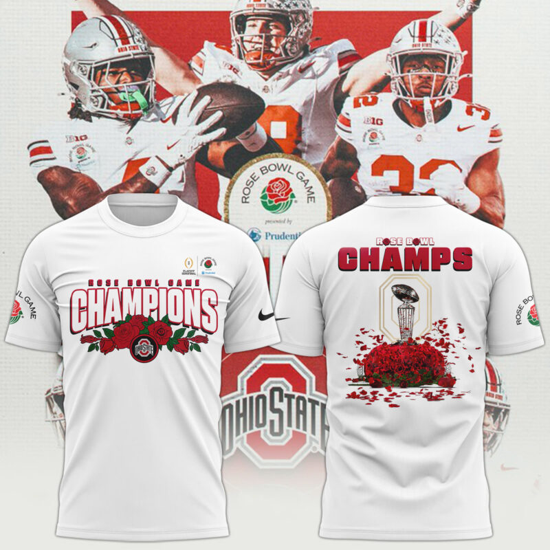 Ohio State Buckeyes College Football Playoff 2025 Rose Bowl Champions Victory Ahead TShirt