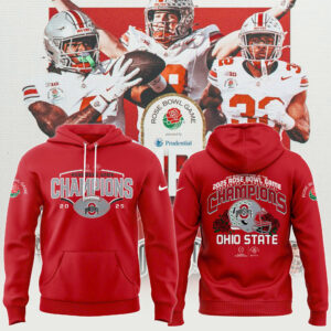 Ohio State Buckeyes College Football Playoff 2025 Rose Bowl Champions Hoodie