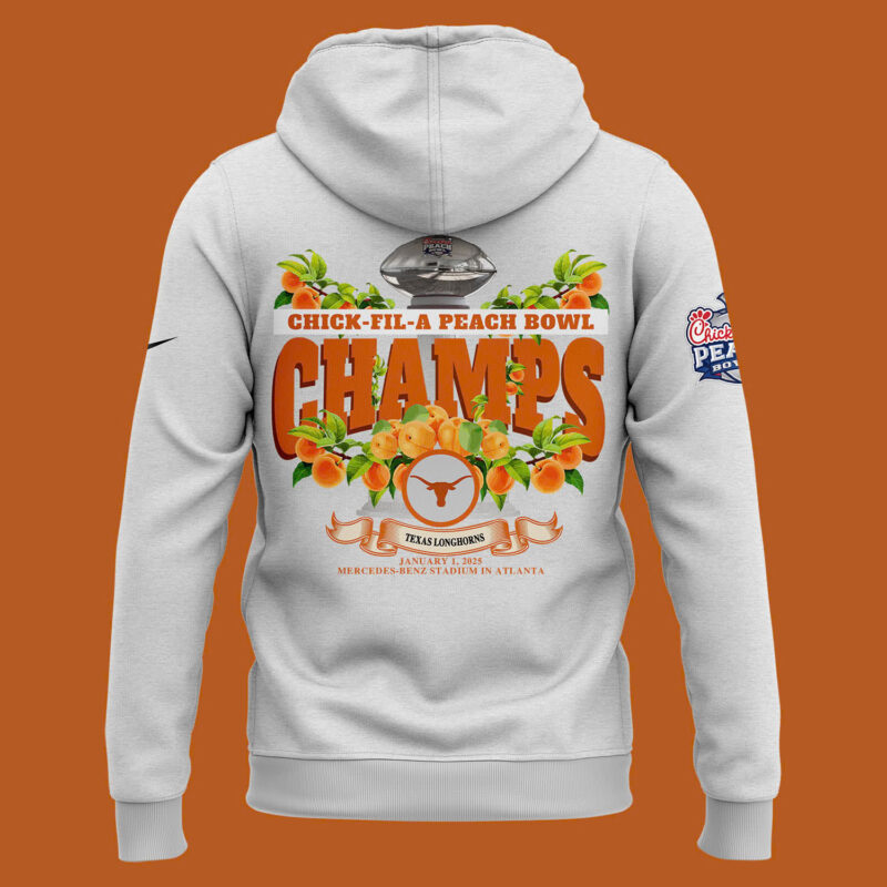 Texas Longhorns College Football Playoff 2025 Peach Bowl Champions Victory Ahead Hoodie - Image 3