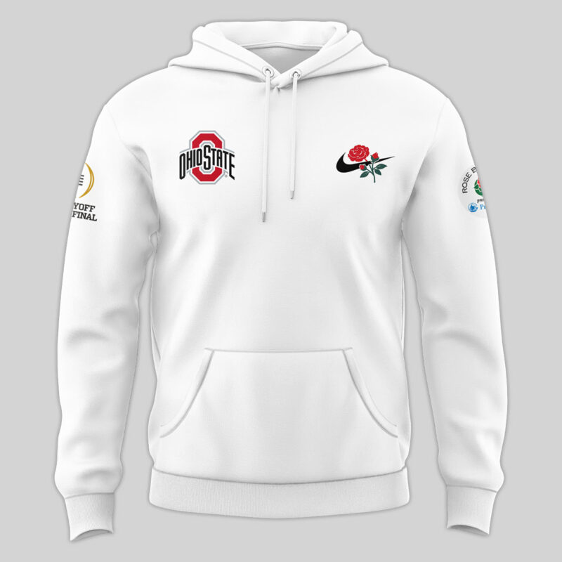 Men's Ohio State Buckeyes x 2024 Rose Bowl Champions Premium Limited Pullover Hoodie - Image 2